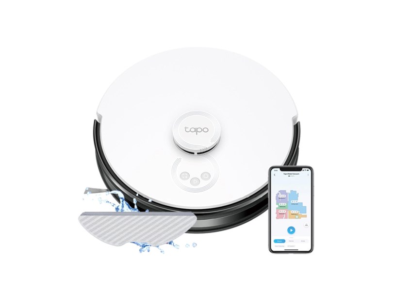 TP-Link Tapo RV30 robotski usisivač i perač, LiDAR+Gyro Navigation, 5000 mAh, 400ml Dustbin, 300ml Water Tank, WiFi/Bluetooth, Home/Alexa, Tapo APP