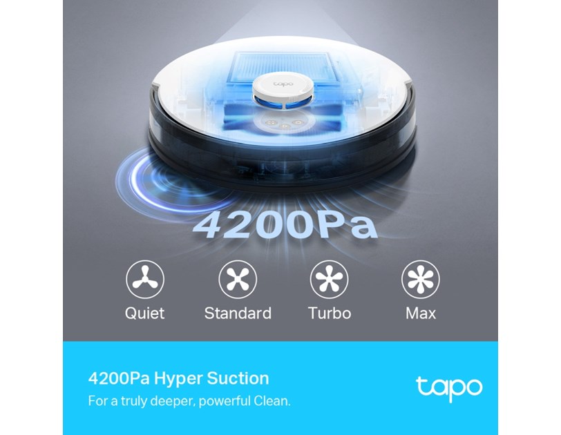 TP-Link Tapo RV30 robotski usisivač i perač, LiDAR+Gyro Navigation, 5000 mAh, 400ml Dustbin, 300ml Water Tank, WiFi/Bluetooth, Home/Alexa, Tapo APP