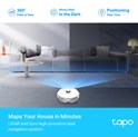 TP-Link Tapo RV30 robotski usisivač i perač, LiDAR+Gyro Navigation, 5000 mAh, 400ml Dustbin, 300ml Water Tank, WiFi/Bluetooth, Home/Alexa, Tapo APP