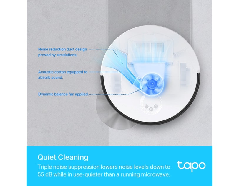 TP-Link Tapo RV30 robotski usisivač i perač, LiDAR+Gyro Navigation, 5000 mAh, 400ml Dustbin, 300ml Water Tank, WiFi/Bluetooth, Home/Alexa, Tapo APP