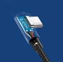 UGREEN USB-C (M) na USB 2.0 A (M), 3A, kutni 90°, crni, pleteni kabel MFi, 2m