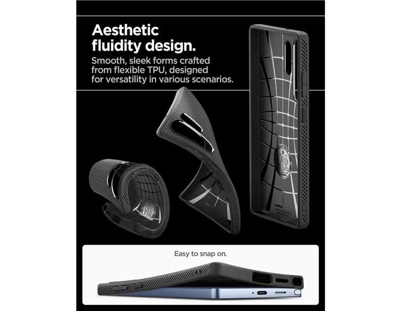 Spigen Liquid Air, matte black - Samsung Galaxy S25 Ultra (ACS08953)