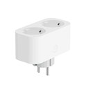 WOOX WiFi Smart dupla utičnica, 16A/3680W, WooxHome app, glasovna kontrola - Alexa & Google Assistant, Wi-Fi kontrola (R6153)