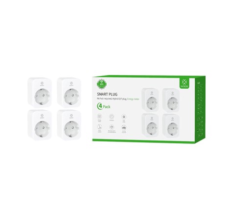 WOOX WiFi Smart utičnica EU, 16A/3680W, WooxHome app, voice control - Alexa & Google Assistant, 4 kom pakiranje (R6118-4PACK)