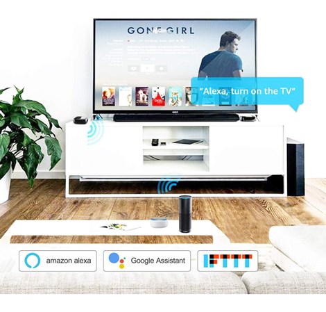 WOOX WiFi Smart univerzalni IR daljinski upravljač, WooxHome app, glasovna kontrola - Alexa & Google Assistant, crni (R4294) 