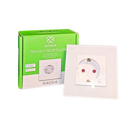 WOOX WiFi Smart zidna utičnica, 250VAC 10A 2300W, WooxHome app, glasovna kontrola - Alexa & Google Assistant (R4054)