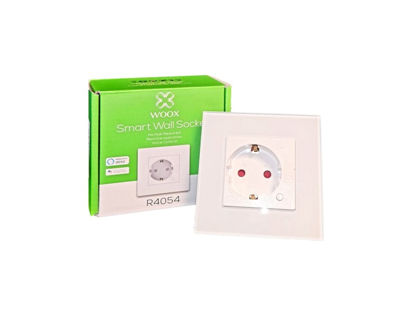 WOOX WiFi Smart zidna utičnica, 250VAC 10A 2300W, WooxHome app, glasovna kontrola - Alexa & Google Assistant (R4054)