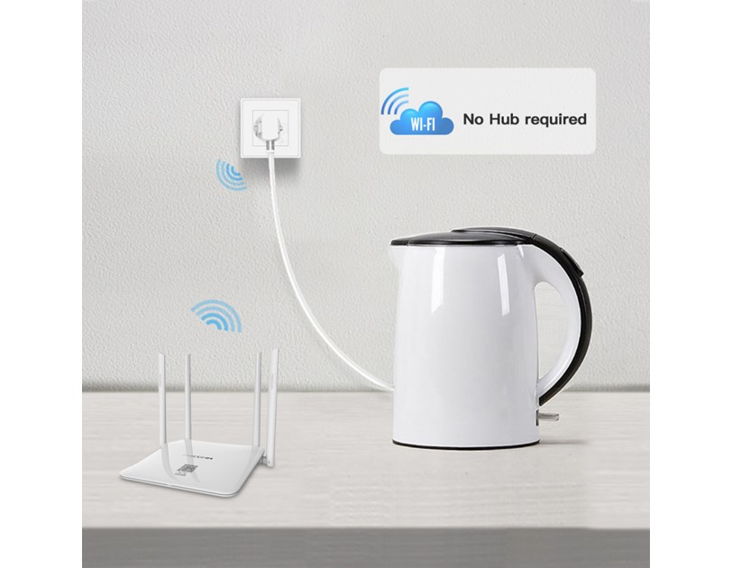 WOOX WiFi Smart zidna utičnica, 250VAC 10A 2300W, WooxHome app, glasovna kontrola - Alexa & Google Assistant (R4054)