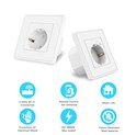 WOOX WiFi Smart zidna utičnica, 250VAC 10A 2300W, WooxHome app, glasovna kontrola - Alexa & Google Assistant (R4054)