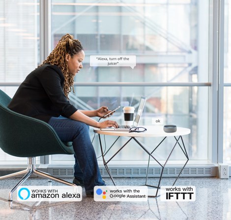 WOOX WiFi Smart zidna utičnica, 250VAC 10A 2300W, WooxHome app, glasovna kontrola - Alexa & Google Assistant (R4054)