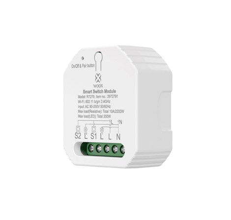 WOOX WiFi Smart prekidač 100-240VAC 10A 2300W, WooxHome app, glasovna kontrola - Alexa & Google Assistant (R7279)