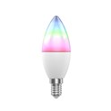 WOOX WiFi Smart LED RGB+CCT žarulja E14, 5W, 470lm, 2700K-6500K dimabilna, WooxHome app, glasovna kontrola - Alexa & Google Assistant (R9075)