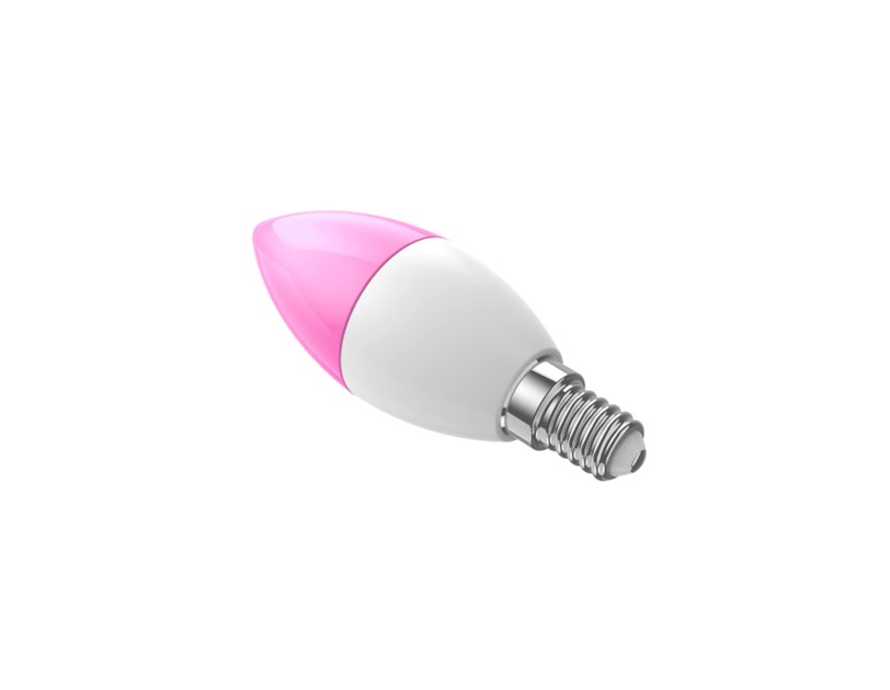 WOOX WiFi Smart LED RGB+CCT žarulja E14, 5W, 470lm, 2700K-6500K dimabilna, WooxHome app, glasovna kontrola - Alexa & Google Assistant (R9075)