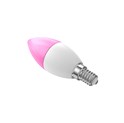 WOOX WiFi Smart LED RGB+CCT žarulja E14, 5W, 470lm, 2700K-6500K dimabilna, WooxHome app, glasovna kontrola - Alexa & Google Assistant (R9075)