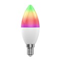 WOOX WiFi Smart LED RGB+CCT žarulja E14, 5W, 470lm, 2700K-6500K dimabilna, WooxHome app, glasovna kontrola - Alexa & Google Assistant (R9075)
