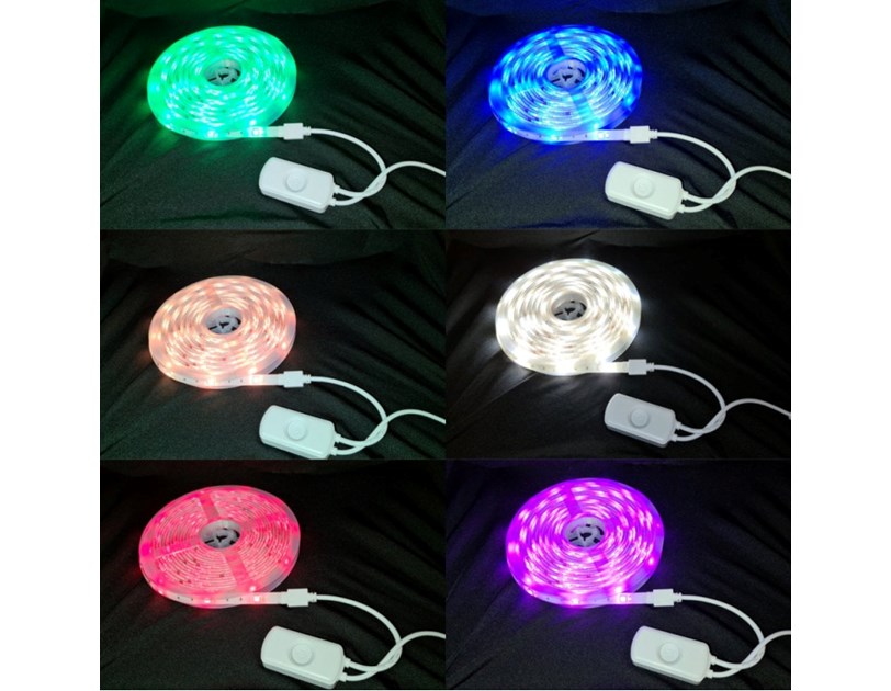 WOOX WiFi Smart LED traka RGB + toplo bijela, 5m, 24W, 150 LED, vodootporna, WooxHome app, glasovna kontrola - Alexa & Google Assistant (R5093)