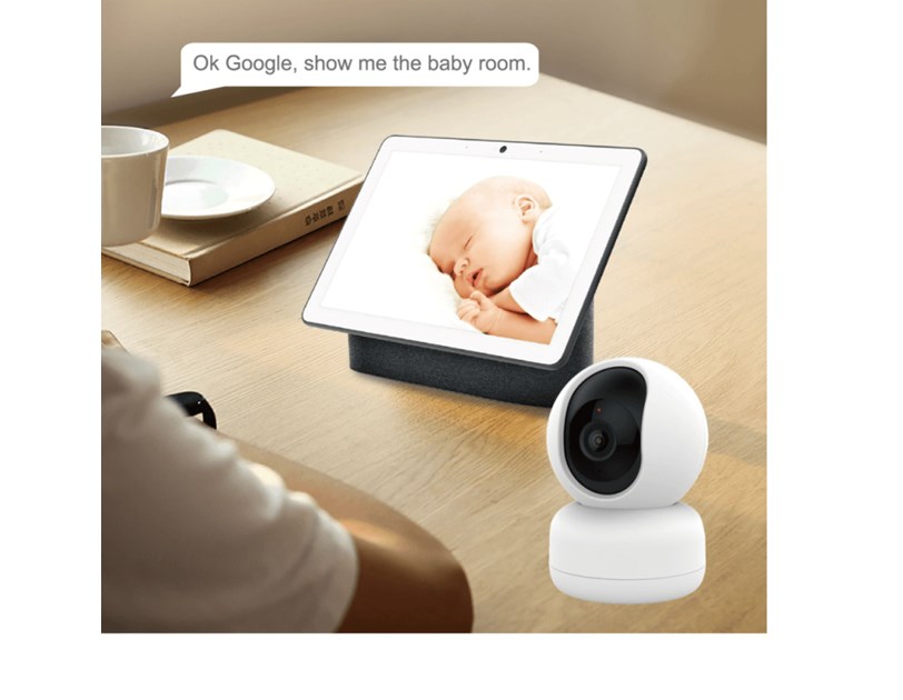 WOOX WiFi Smart PTZ kamera, Pan/Tilt/Zoom, Full HD 1080p, 360°/104°, microSD, Wooxhome app, glasovna kontrola - Alexa & Google Assistant (R4040)