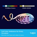 TP-Link Tapo Smart WiFi LED traka RGB, 2x5m,2000lm, 24W, dimabilna, Tapo app, sinkronizacija s glazbom, glasovna kontrola - Alexa & Google Assistant