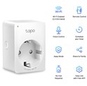 TP-Link Tapo Smart WiFi plug  2.4GHz, 802.11b/g/n, BT4.2, Tapo app, Wi-Fi kontrola, Timer/Schedule postavke, Glasovna kotrola Amazon Alexa/Google Assistant