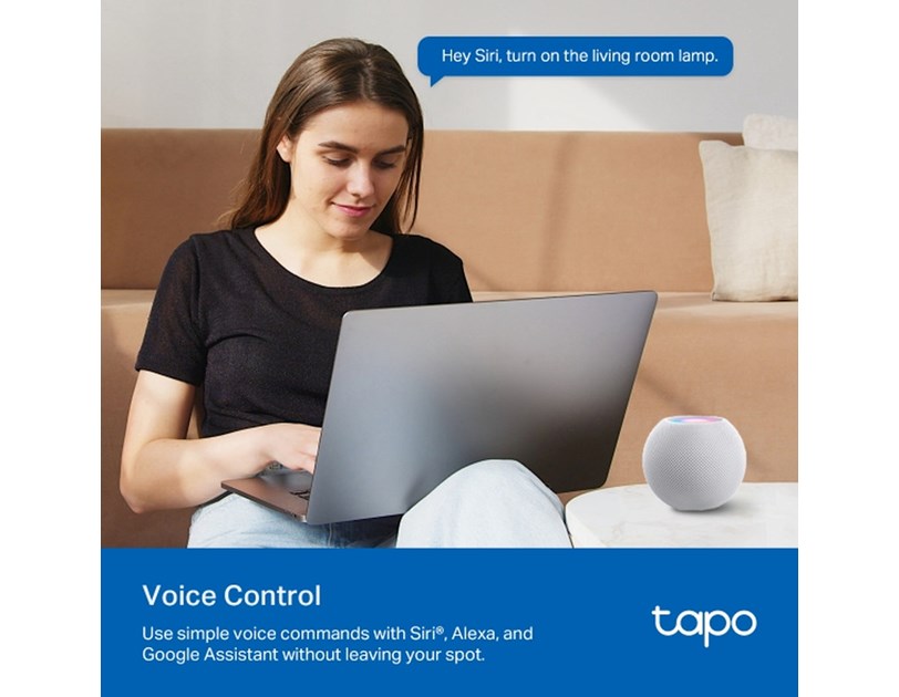 TP-Link Tapo Smart WiFi Plug Matter Standard, 2.4GHz, 802.11b/g/n, BT4.2, Tapo app, kontrola potrošnje energije, Timer/Schedule postavke, Glasovna kotrola Amazon Alexa/Google Assistant