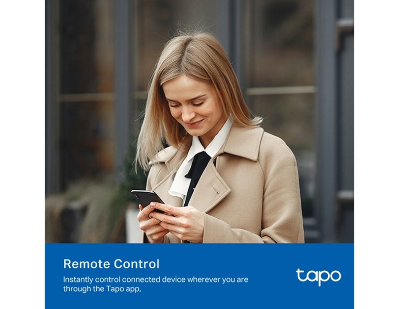 TP-Link Tapo Smart WiFi Plug Matter Standard, 2.4GHz, 802.11b/g/n, BT4.2, Tapo app, kontrola potrošnje energije, Timer/Schedule postavke, Glasovna kotrola Amazon Alexa/Google Assistant
