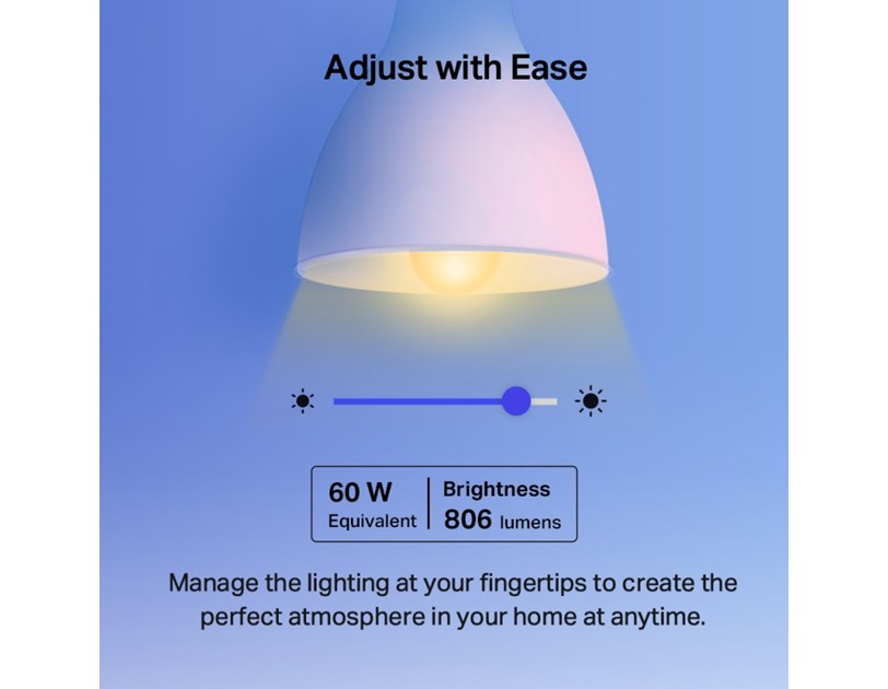 TP-Link Tapo Smart Wi-Fi višebojna žarulja E27, 8.7W, 806lm, 2500K - 6500K, glasovna kontrola (Amazon Alexa & Google Assistant)