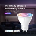 TP-Link Tapo Smart Wi-Fi Spotlight višebojna žarulja GU10, 350lm, 2,200 K do 6,500 K, dimabilna, glasovna kontrola (Amazon Alexa & Google Assistant)
