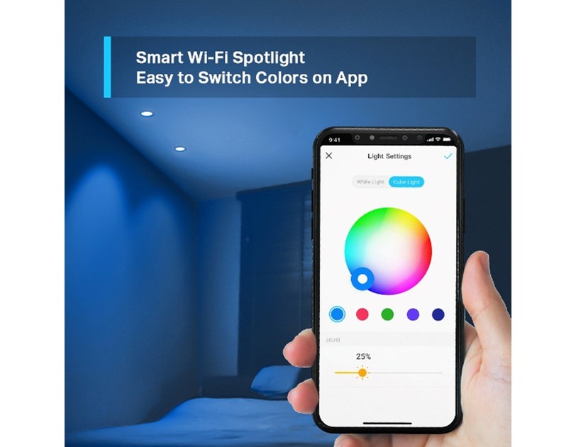 TP-Link Tapo Smart Wi-Fi Spotlight višebojna žarulja GU10, 350lm, 2,200 K do 6,500 K, dimabilna, glasovna kontrola (Amazon Alexa & Google Assistant)