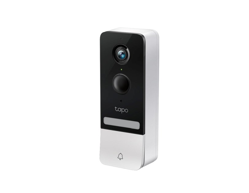TP-Link Tapo Smart bežično zvono za vrata s video kamerom 2560×1920px, 2K 5MP, 160° dijagonalno, dvosmjerni audio, IR LED, detekcija pokreta, IP64