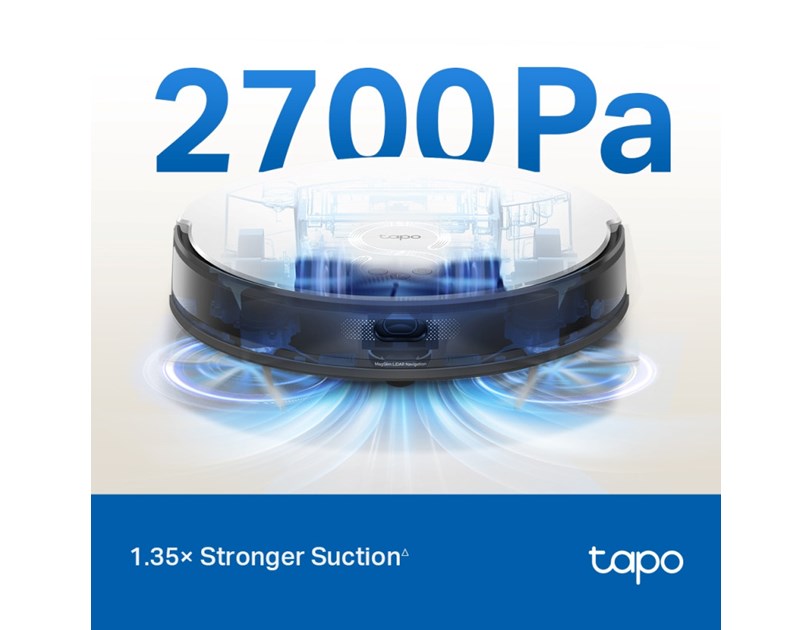 TP-Link Tapo RV20 Mop robotski usisivač i perač, LiDAR + Gyro Navigation, 2600 mAh, 400 ml Dustbin, 300ml Water Tank, WiFi/Bluetooth, Home/Alexa, Tapo APP