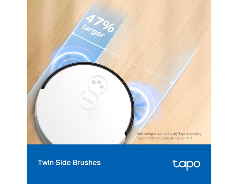 TP-Link Tapo RV20 Mop robotski usisivač i perač, LiDAR + Gyro Navigation, 2600 mAh, 400 ml Dustbin, 300ml Water Tank, WiFi/Bluetooth, Home/Alexa, Tapo APP