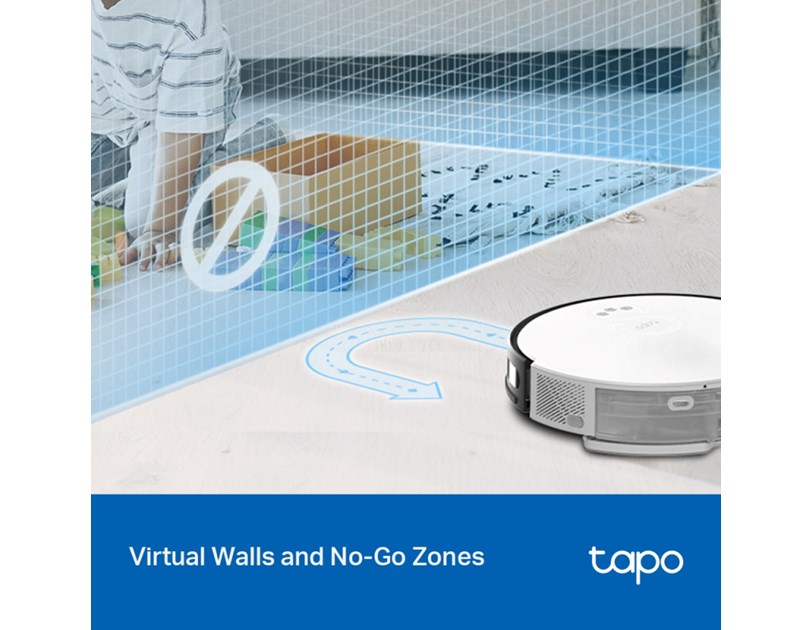TP-Link Tapo RV20 Mop robotski usisivač i perač, LiDAR + Gyro Navigation, 2600 mAh, 400 ml Dustbin, 300ml Water Tank, WiFi/Bluetooth, Home/Alexa, Tapo APP