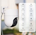 EZVIZ 2K Smart 2K IR PT tilt kamera, 1/2.7" Progressive Scan CMOS, dvosmjerni audio, IP67, RJ45, AI detekcija pokreta, microSD, EZVIZ app, H.264/H.265, noćno snimanje u boji 
