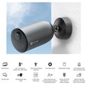 EZVIZ WiFi Samostalna Smart IR kamera s baterijom (5200mAh), 1/2.8” 3-MP Progressive Scan CMOS Sensor, 2K, dvosmjerni audio, detekcija pokreta, microSD, EZVIZ app, noćno snimanje u boji (EB3)