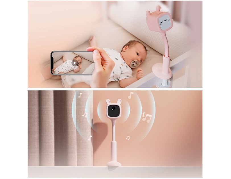 EZVIZ WiFi Smart Baby monitor FHD kamera s baterijom (2000mAh), 2MP, EZVIZ app, PIR detekcija, detektor plakanja, microSD, razgovor i zvuk, glasovna kontrola - Alexa & Google Assistant (BM1)