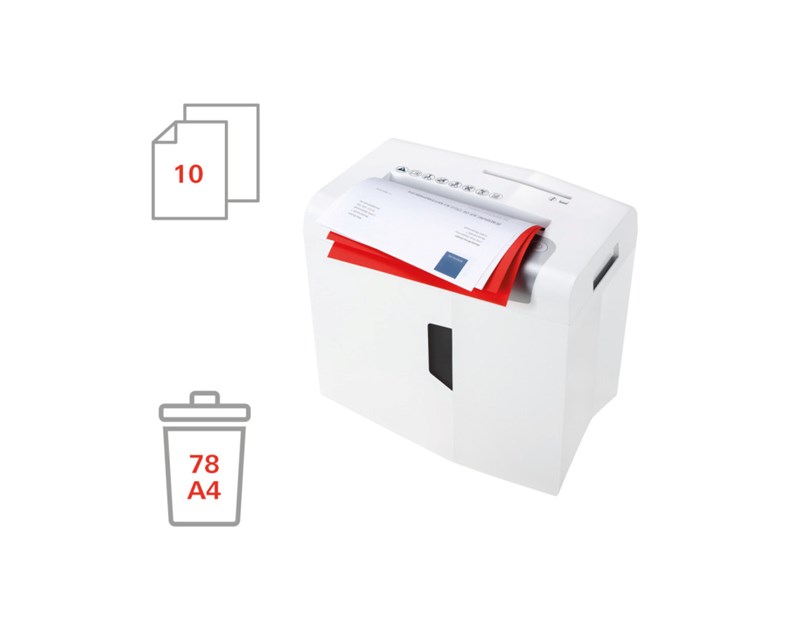 HSM shredstar S10 uništavač dokumenata + CD medija, trakasti rez, 6mm, razina sigurnosti E-2/O-1/P-2/T-1, kapacitet 18l