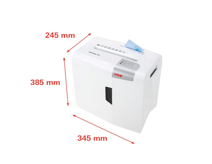 HSM shredstar X5 uništavač dokumenata + CD medija, trakasti i poprečni rez, 4.5×30mm, razina sigurnosti E-2/F-1/O-1/P-4/T-2, kapacitet 18l