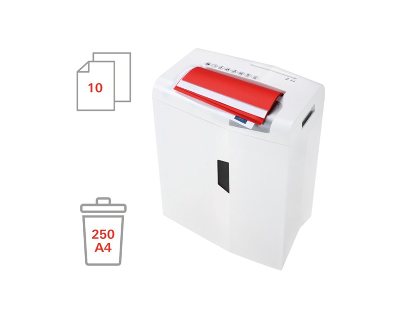 HSM shredstar X10 uništavač dokumenata + CD medija, trakasti i poprečni rez, 4.5×30mm, razina sigurnosti E-2/F-1/O-1/P-4/T-2, kapacitet 20l