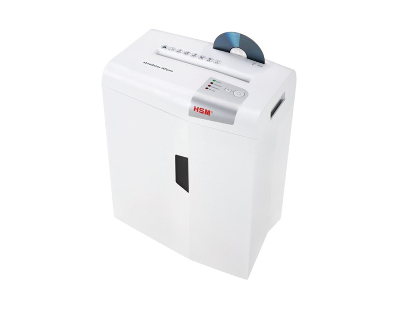HSM shredstar X6pro uništavač dokumenata + CD medija, trakasti i poprečni rez, 2×15mm, razina sigurnosti E-2/F-2/O-1/P-5/T-2, kapacitet 20l