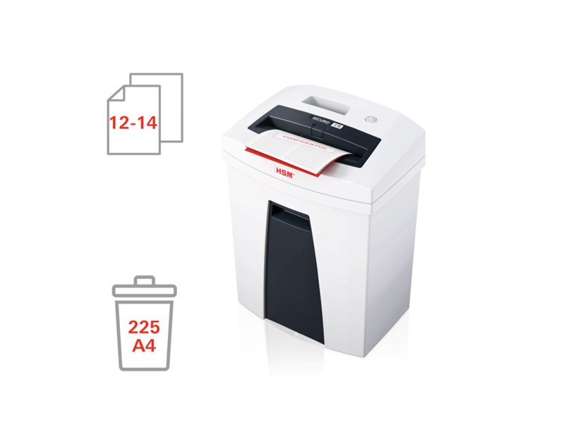 HSM securio C16 uništavač dokumenata, trakasti rez, 3.9mm, razina sigurnosti E-2/P-2/T-2, kapacitet 25l