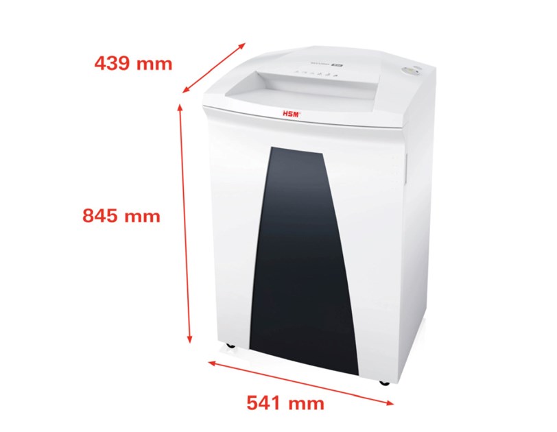 HSM securio B34 uništavač dokumenata + CD medija, trakasti + poprečni rez, 4.5×30mm, razina sigurnosti E-3/F-1/O-3/P-4/T-4, kapacitet 100l