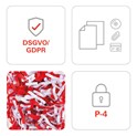 HSM securio B34 uništavač dokumenata + CD medija, trakasti + poprečni rez, 4.5×30mm, razina sigurnosti E-3/F-1/O-3/P-4/T-4, kapacitet 100l