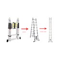 ProScope teleskopske ljestve (Preklopne) #DLT708B - (2x8 stepenica / 237-500 cm) + stabilizator