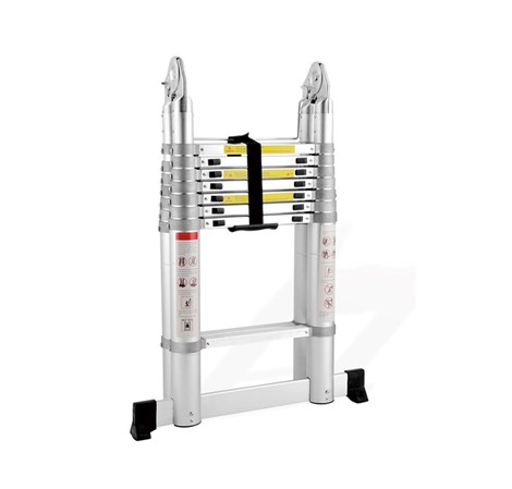 ProScope teleskopske ljestve (Preklopne) #DLT708F (2x8 stepenica / 237-500 cm) + stabilizator - PRO