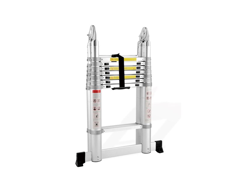 ProScope teleskopske ljestve (Preklopne) #DLT708F (2x8 stepenica / 237-500 cm) + stabilizator - PRO