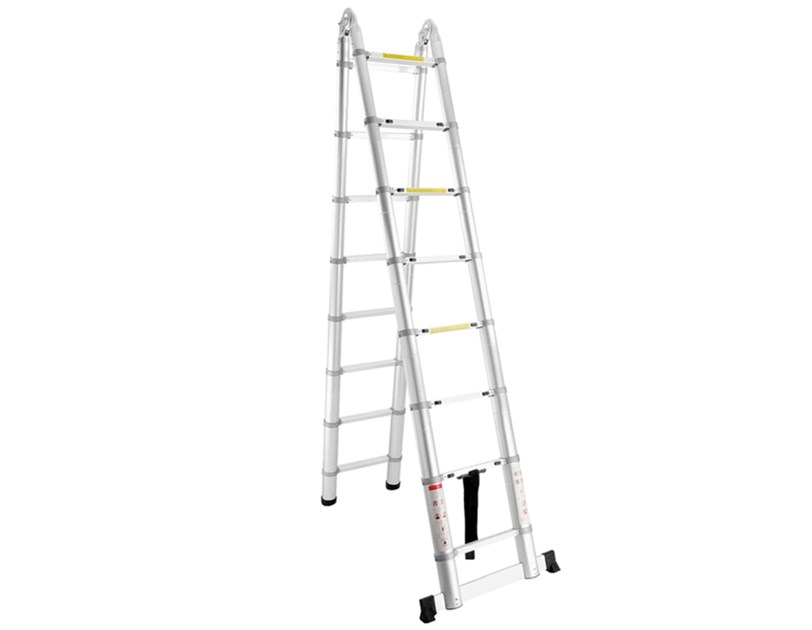 ProScope teleskopske ljestve (Preklopne) #DLT708F (2x8 stepenica / 237-500 cm) + stabilizator - PRO