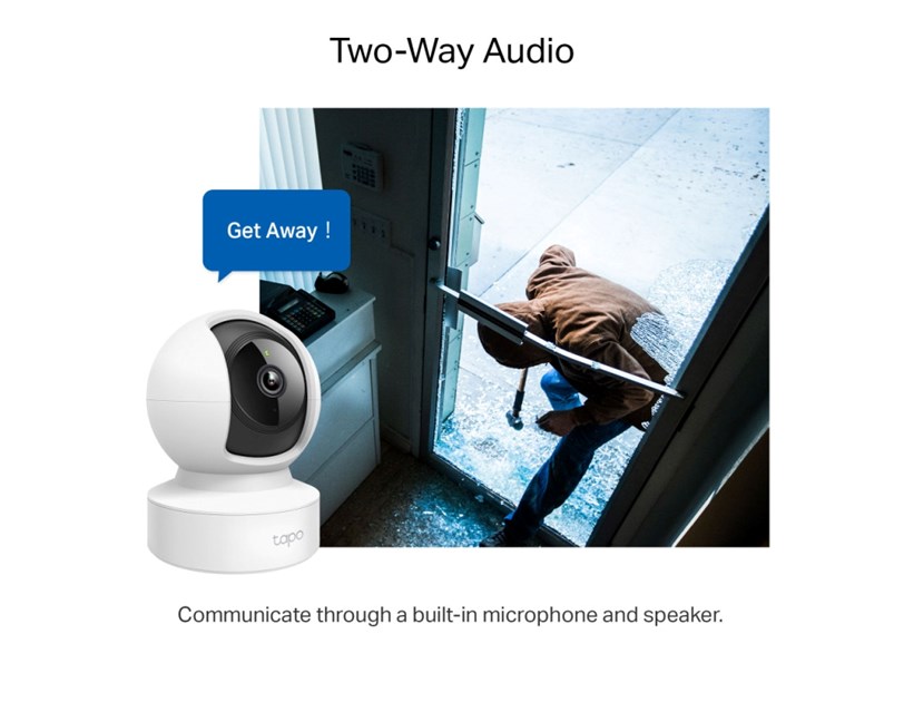 TP-Link Tapo C212 bežična 2K 3MP kamera, H.264 video, Pan/Tilt, Day/Night, dvosmjerni audio, detekcija pokreta, Wifi/LAN, Android/iOS podrška