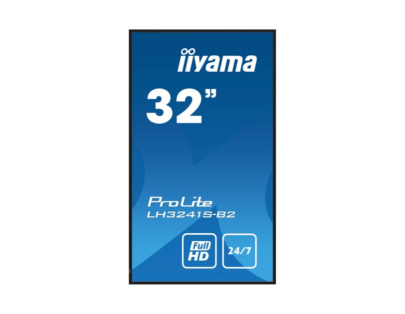 IIYAMA 32" LH3241S-B2 FHD (1920x1080) IPS Signage, 16:9, 8ms, 350 cd/m2, 1200:1, VGA/HDMI, 1xUSB-A, zvučnici, crni 