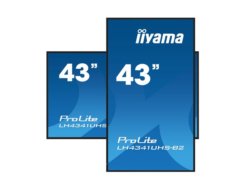 IIYAMA 43" LH4341UHS-B2 4K UHD (3840x2160) IPS Signage, 16:9, 8ms, 500 cd/m2, 1200:1, VGA/HDMI, 1xUSB-A, zvučnici, crni