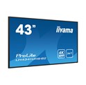 IIYAMA 43" LH4341UHS-B2 4K UHD (3840x2160) IPS Signage, 16:9, 8ms, 500 cd/m2, 1200:1, VGA/HDMI, 1xUSB-A, zvučnici, crni